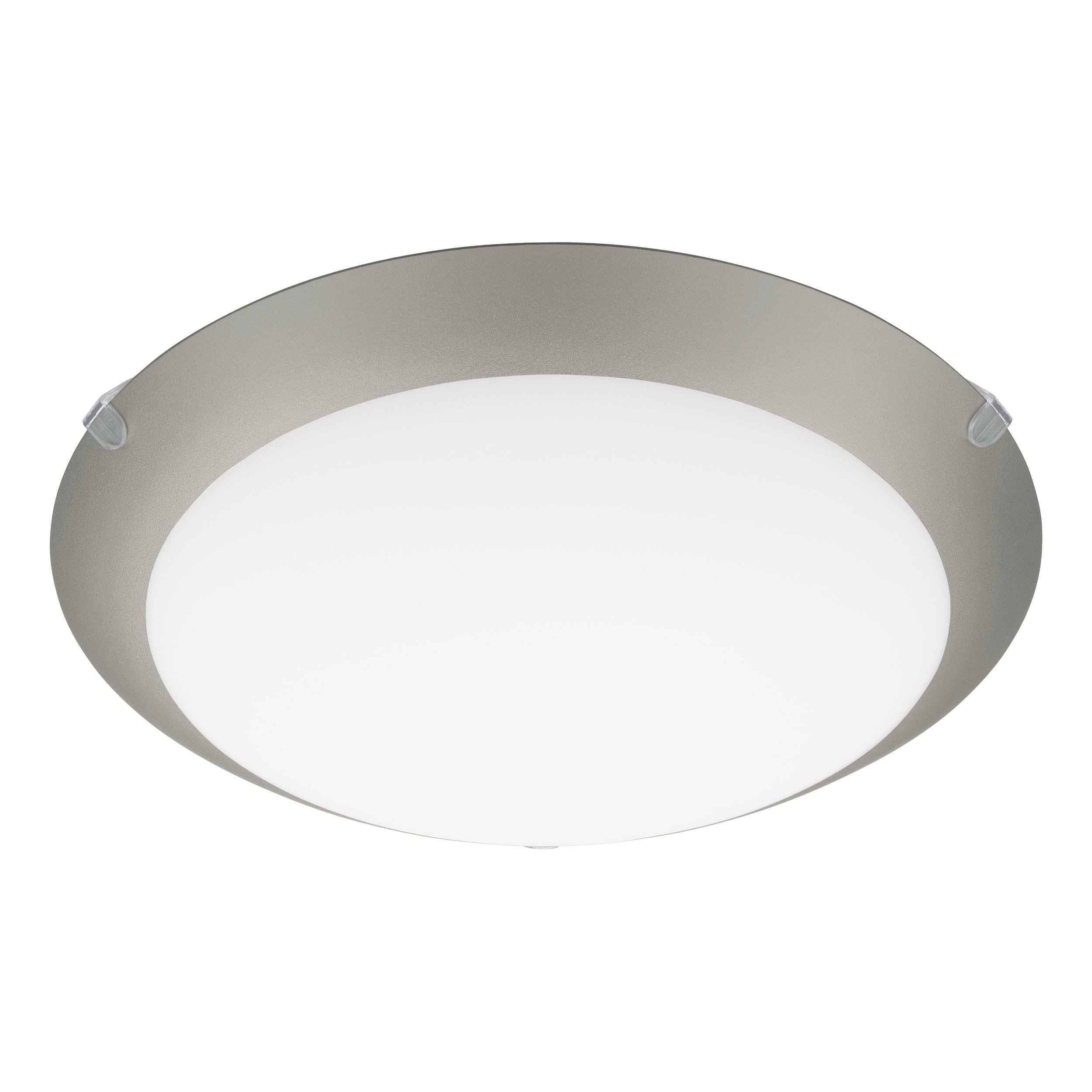 Eglo Ceiling lamp Mars 1, Wall lamp, Ceiling lamp Made of Steel, Glass in White Satin with Silver Rim, E27 Socket