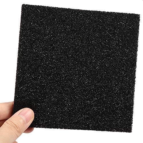 Lanking 2pcs Universal Black Activated Carbon Foam Sponge Air Filter Impregnated Sheet Pad