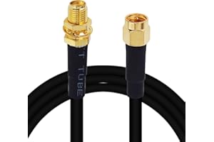 onelinkmore 6.5ft Low Loss Antenna Extension Cable 50Ohm RG58 SMA Male to SMA Female Connector Ultra Low Loss Antenna Cable for 3G/4G/5G/LTE/ADS-B/GPS/WiFi (Not for TV,It's SMA Adapter)