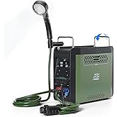 KEMIMOTO Portable Water Heater Thermostatic, Propane Water Heater with Pump, Max 100 Mins 3s Instant Hot 20,000 BTU, 4000mAh 