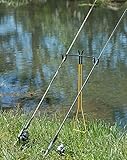RITE-HITE Dual Fishing Rod Holder - Holds Two Fishing Rods and Reels at the Optimum Angle. Great for Bank Fishing on Lakes and Streams (Misc.)