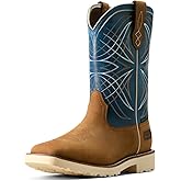 Ariat Men's Activator Waterproof Work Boot, Dusted Brown/Basin Blue, 11.5
