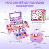 FHNSEL Kids Makeup Set 54-in-1 Washable Princess Toy Gift 4-12 view 4