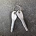 Mini Pocket Screwdriver Set, Outdoor Multifunctional Pocket 2 Key Stainless Steel Keychain EDC Tool 1 Screwdriver+1 Screwdriver+1 Key Ring (Silver)