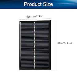Fielect 5pcs 6V 0.6W Solar Panel Polysilicon Mini