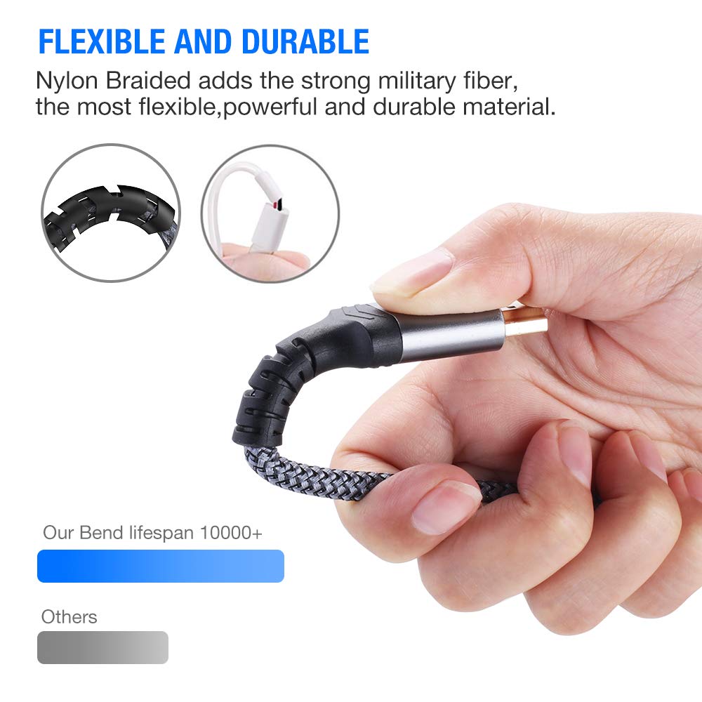 4K 60HZ HDMI Cable 6.6FT,Highwings 18Gbps High Speed HDMI 2.0 Braided Cord-Supports (4K 60Hz HDR,Video 4K 2160p 1080p 3D HDCP 2.2 ARC-Compatible with Ethernet Monitor PS 4/3 HDTV 4K Fire Netflix: Electronics