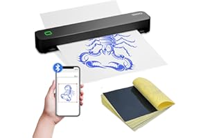 DODOXCX Tattoo Stencil Printer Machine for Tattoo Beginners&Artists,with 3pcs Tattoo Transfer Paper,Portable Wireless Bluetooth Thermal Inkless Tattoo Printer Compatible with Phone/Pc