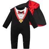 Newborn Baby Boy Girl's First Halloween Cute Vampire Jazz Outfit + Cloak