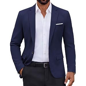 COOFANDY Mens Lightweight Blazer One Button Blazer Causal Suit Jacket