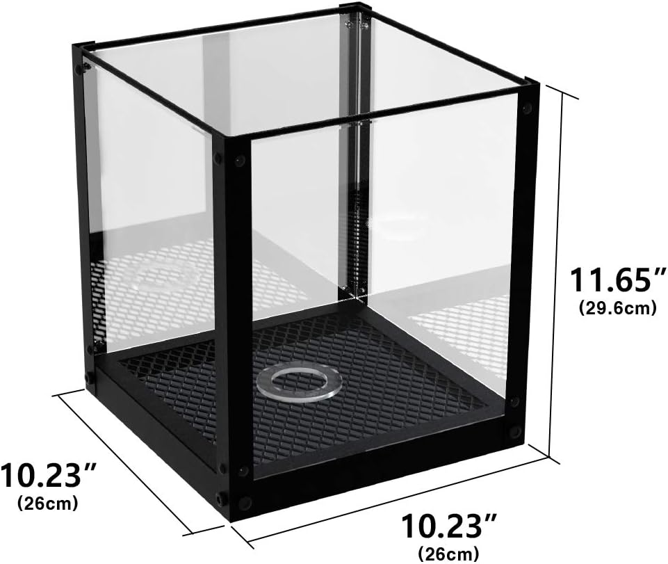 J JACKCUBE DESIGN Acrylic Basketball Display Case, Clear Display Box Showcase Holder with Metal Mesh Base for Autograph Football, Socerball, Volleyball Memorabilia Collectibles - MK633A : Sports & Outdoors