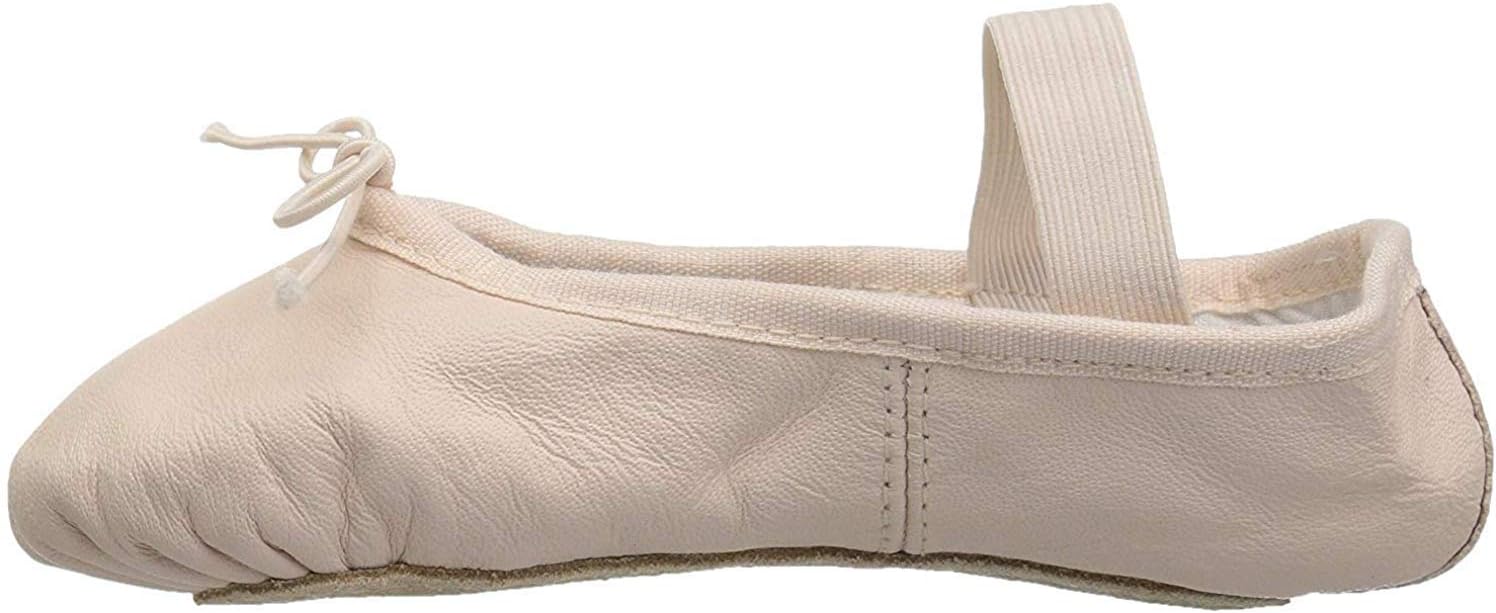 Girls Dance Dansoft Full Sole Leather Ballet Slipper/Shoe, Theatrical Pink