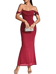 KUTUMAI Off The Shoulder Maxi Long Dress Corset