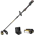 Cat DG610 60V 15” Brushless String Trimmer Cordless with Dual Line Bump Feed Head, Edger with Quick Line Load, Weed Trimmer w