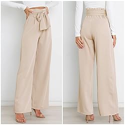 GUOLEZEEV High Waist Wide Leg Trousers for Women