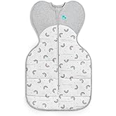 Love to Dream Warm Swaddle UP 2.5 TOG Baby Sleep Sack for Autumn & Winter | Arms Up Position for Self-Soothing, Calms Startle Reflex | Newborn 5–8.5 lbs, White Rainbow Dream