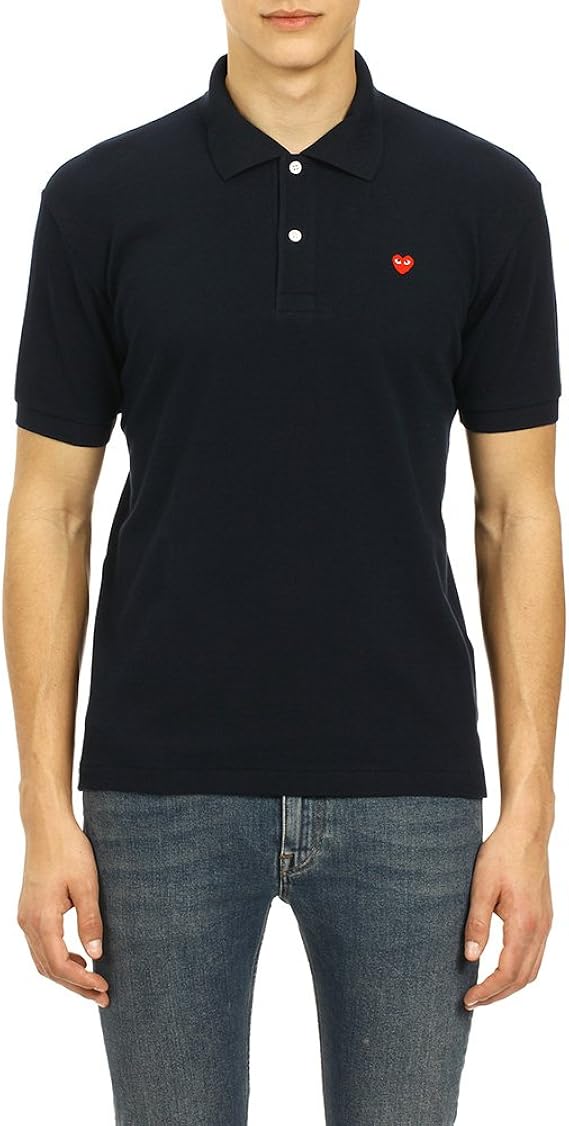 comme des garcons polo navy