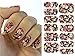 Full Wrap Nail Art Water Transfer Decal Sticker Black with Yellow Flowers Nail Sticker Tattoo - FashionDancing