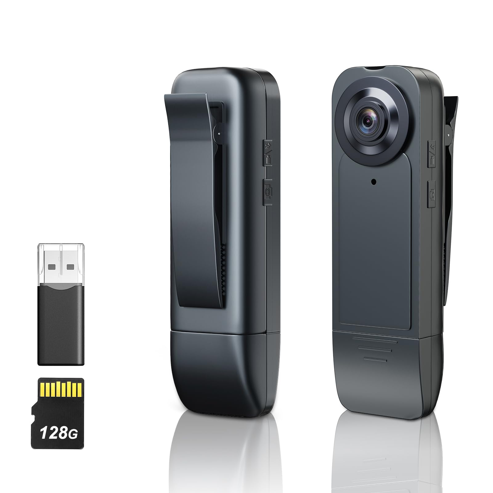 Photo 1 of Asdraw Mini Body Camera?Upgrade? 128GB 1080P HD Body Camera Wearable Camcorder with Night Vision IR & Loop Record, 4-6 HR Battery Life for Daily Records, Cycling, Delivery/Serving Jobs
