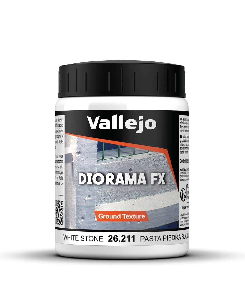 Vallejo Model Color 200 ml Stone Textures - White Stone Paste — image 1