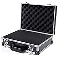 AxiGear Aluminum Hard Case with DIY Customizable Foam Insert - 16 x 12 x 6in (Black Finish)