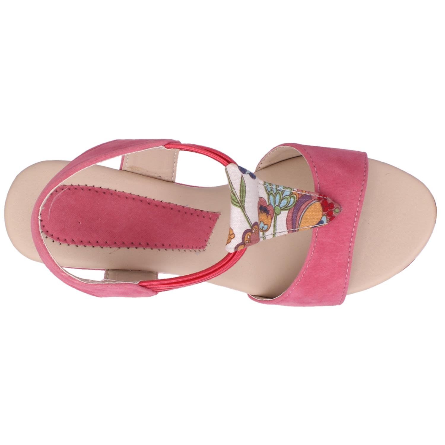 footshez printed partywear outdoor wedding casual heel for women and girls