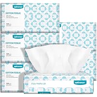 Winner Soft Dry Wipe, Made of Cotton Only, 600 Count Unscented Cotton Tissues for Sensitive Skin
