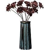 Valemoon Bronze Vintage Vase, 10 Inches Antique Glass Vase Rustic European Unique Chic Style for Tabletop, Kitchen, Office, Living Room Decoration