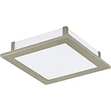 Eglo Wand Deckenleuchte LED Modell Auriga/in nickel-mattfarbigem Stahl