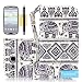 Galaxy S3 Case, Tradekmk(TM) Brand New Luxury Fashion Premium PU Leather Slim Fit [Totem Elephant Pattern] Folio Magnet Wrist Strap Wallet Stand Case Cover with Card Holders Compatible with Samsung Galaxy S3 i9300-[+Stylus+Screen Protector+Cleaning Cloth]