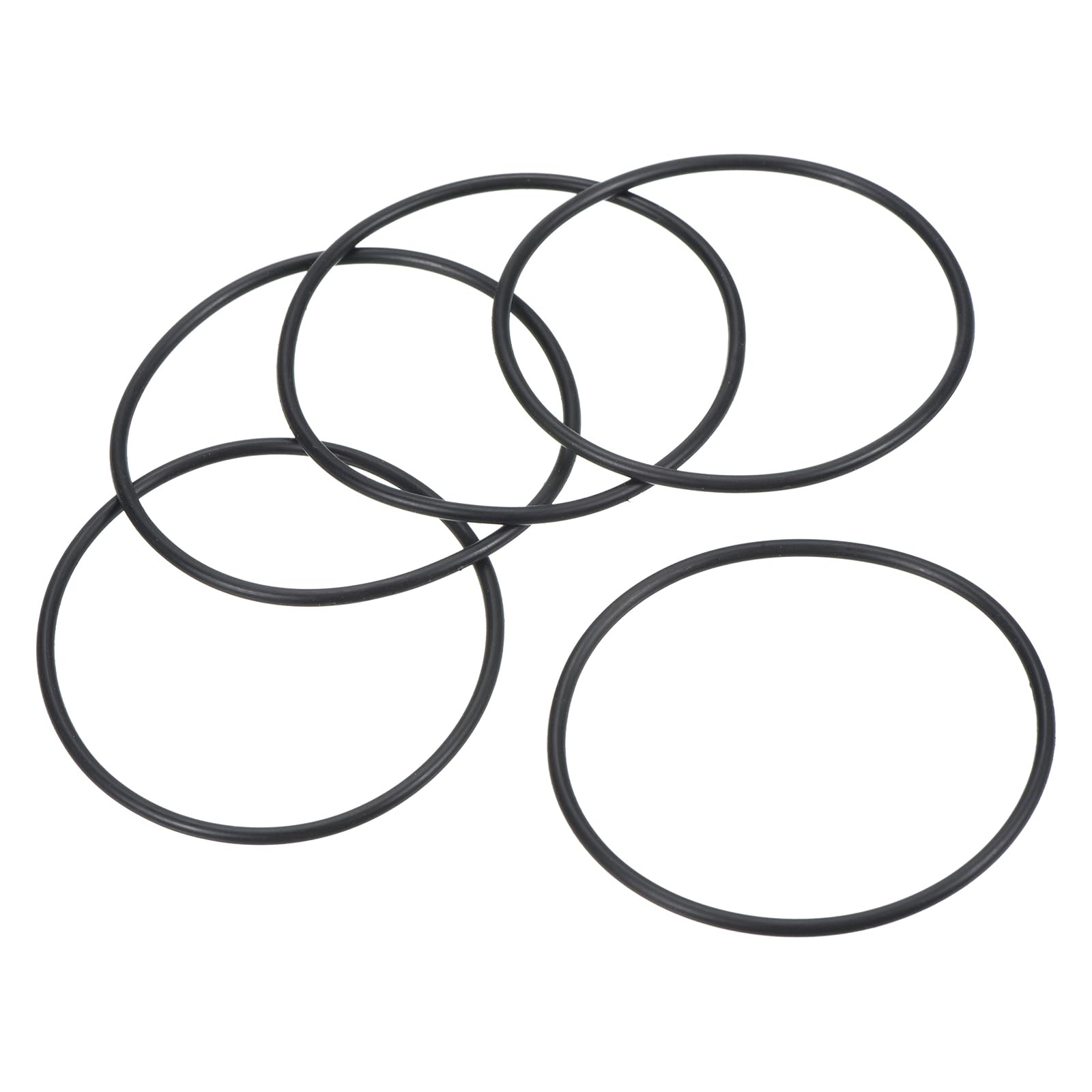 PATIKIL Nitrile Rubber O-Rings 58mm OD 54mm ID 2mm Width, 5 Pcs Metric Sealing Gasket for Faucet Plumbing Automotive Repair, Black