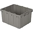 Buckhorn DL2420120201000 Plastic Nesting Detached Lid Container, 24-Inch x 20-Inch x 12-Inch, Grey