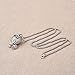 Karseer Shiny Filigree Sugar Skull and Everlasting Rose Charm Pendant Necklace with Crystal Brain Hidden Floating Inside, 24