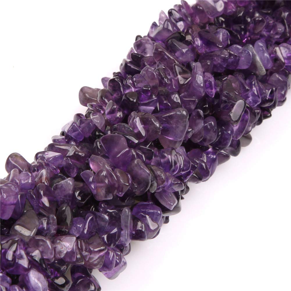 GEM-Inside Amethyst Chips 5-8mm Gemstone Semi Precious for Jewellery Making 34" per Strand — image 1