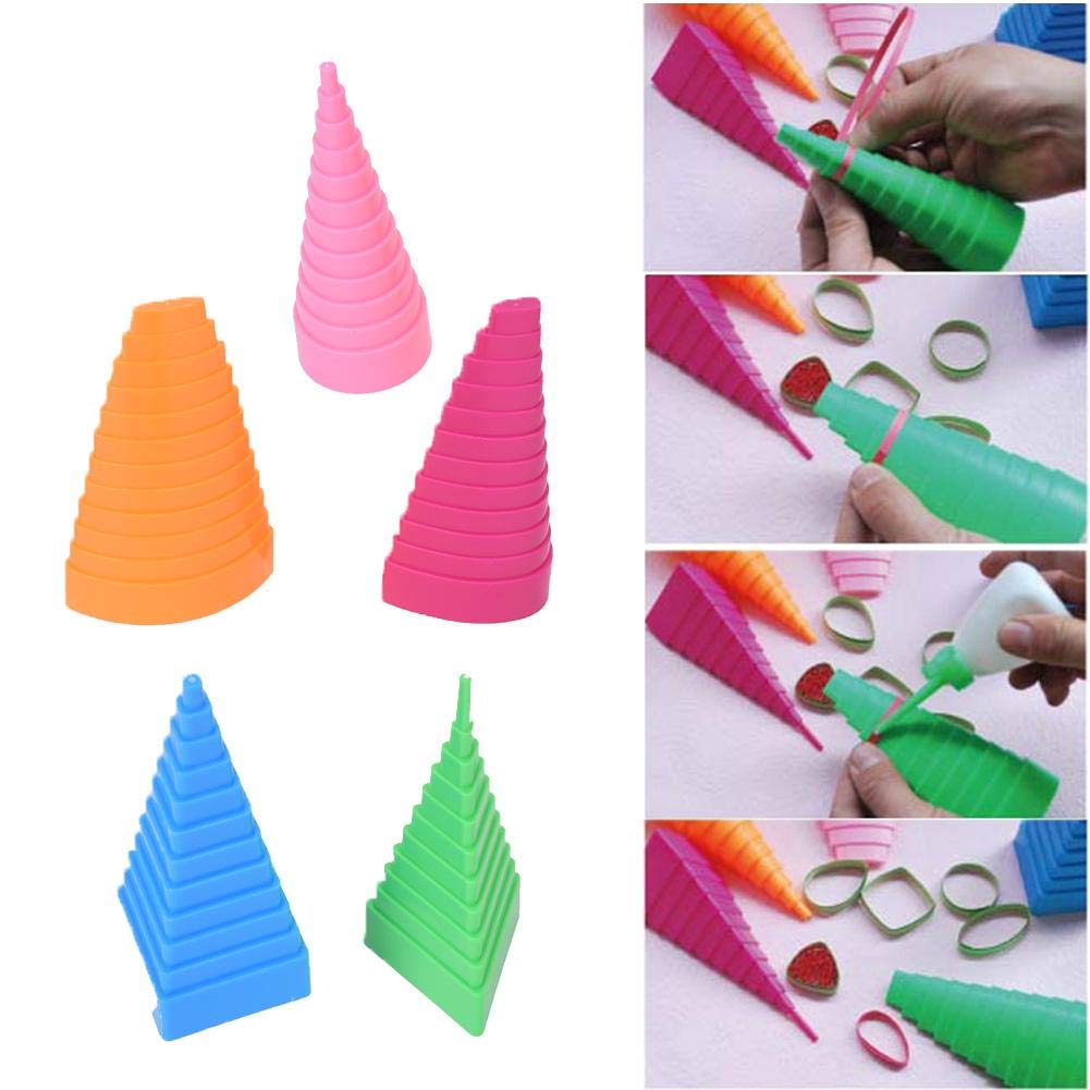 5Pcs Quilling Shapes & Designs Border Paper Quilling Border Buddy Bobbin Tower Tool 5 Shape Towers Quilling Tools Kit for DIY Craft School Supplies
