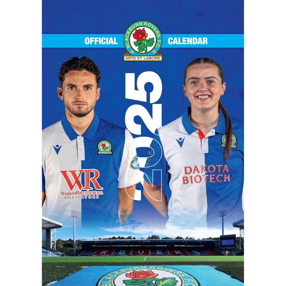 2025 Calendar Blackburn Rovers FC Month to View A3 Football Calendar Official Product