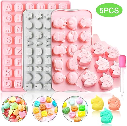 AYUQI Silikonform SchokoladenformGummibärchen, Niedliche Silikon Tiere