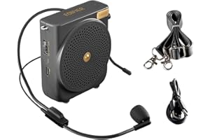 Edifier MF3 Portable Voice Amplifier,Personal Lightweight Microphone Speaker,Rechargeable Mini PA System for Teachers Tour Guides Coaches Classroom Singing Instructors,Anti-Howling,Up to 20 Hours use