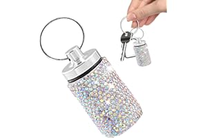 Keychain Pill Holder, Travel Pill Organizer, Waterproof, Portable Compact Pill-Box, Secure Pill-Container for Outdoor Camping