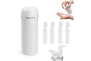 4 in 1 Travel Dispenser Bottle Set - Portable Toiletry Organizer with Scale for Shampoo, Lotion & Cream, Travel Shampoo and C