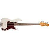 Squier Classic Vibe 60s Precision Bass, Olympic White, Laurel Fingerboard | Vintage-style electric bass, beginner to pro, laurel fingerboard, Fender-designed pickups, iconic 60s tone