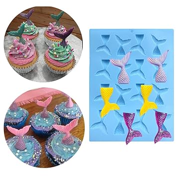 12 Cavity Gummy Mermaid Tail Mold Diy Candy Gelatin Maker Fishing