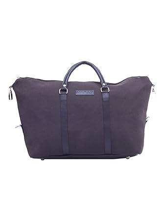 MBOSS Brown 29 Liter Canvas and Faux Leather Fusion Duffel Tote Gym Travel Bag TB 051 BROWN