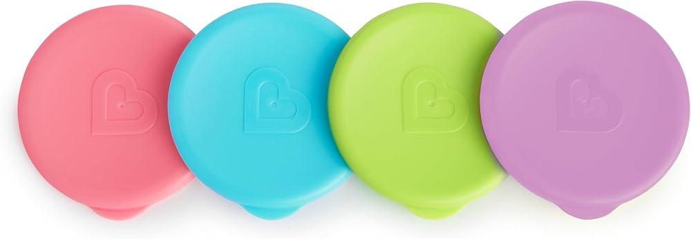 Munchkin Miracle Cup Lids Pack of 4 Multicoloured Fits All Miracle Cup Styles