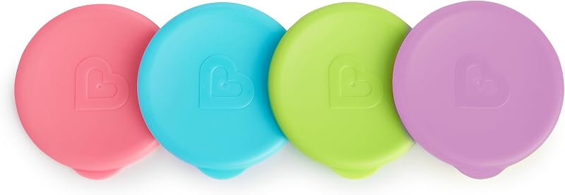 Munchkin Miracle Cup Lids Pack of 4 Multicoloured Fits All Miracle Cup Styles