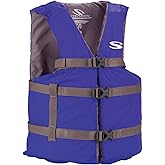 Stearns Adult Life Vest, USCG Approved Type III Life Jacket, PFD for Boating, Swimming, Watersports, &amp; More, Standard &amp; Oversized Fits