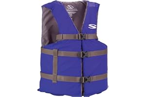 Stearns Adult Life Vest, USCG Approved Type III Life Jacket, PFD for Boating, Swimming, Watersports, & More, Standard & Oversized Fits