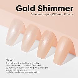 modelones Builder Nail Gel, 8-in-One Gold Shimmer