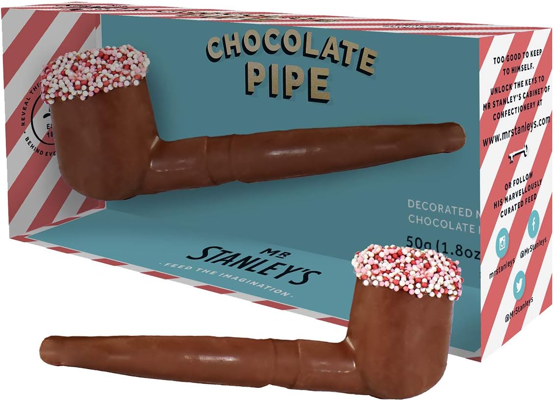 Mr Stanley’s Solid Milk Chocolate Pipe Secret Santa, Gift Sweets, 51g