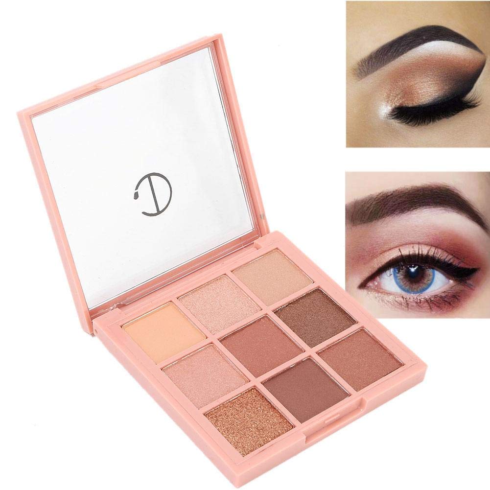 9 Colors Eyeshadow Palette, Sweatproof Eyeshadow Palette, Waterproof Eye Shadow Cosmetic Powder, Longlasting Eyeshadow, Neutral Eyeshadow Makeup Kits