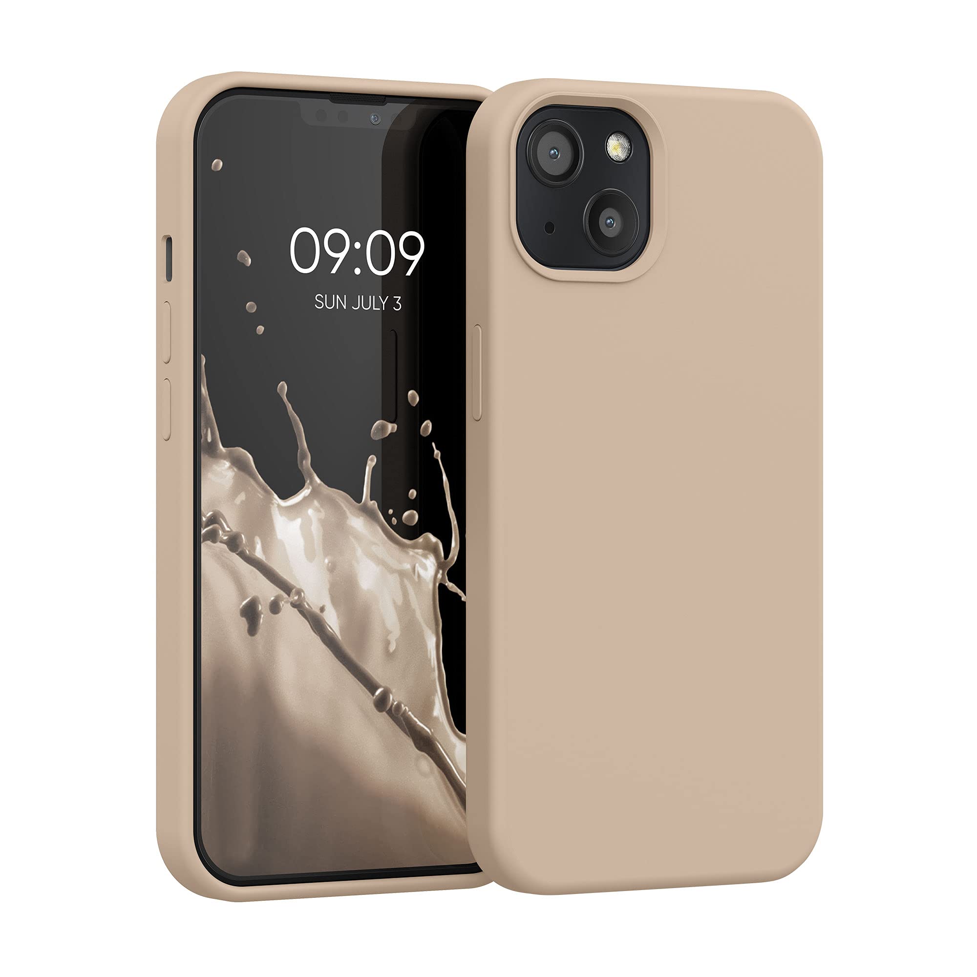 kwmobile Case Compatible with Apple iPhone 13 Case - TPU Silicone Phone Cover with Soft Finish - Mother Of Pearl โ image 1
